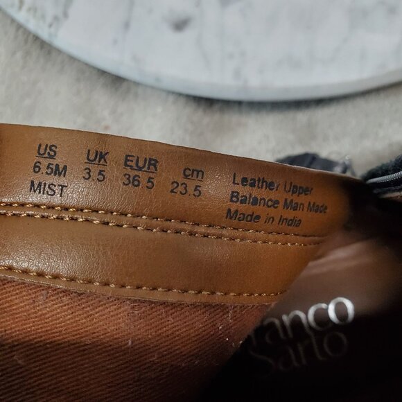 Franco Sarto Shoes Womens Size 6.5 Mist Black Leather Zip Ankle Boots - Picture 3 of 9